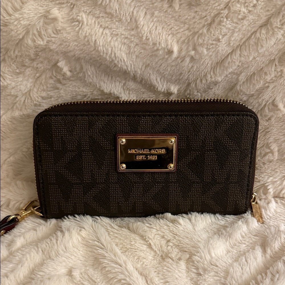 Michael Kors Dark Brown Logo Wallet